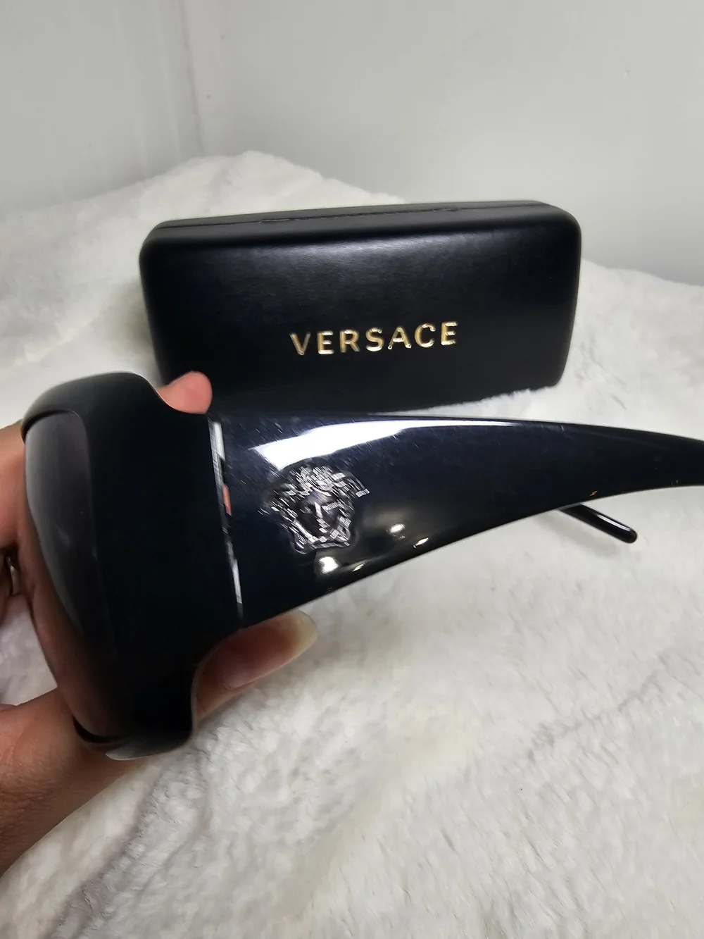 Versace Black Oversized Sunglasses